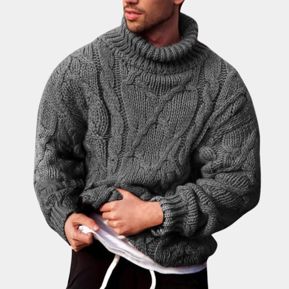 Foxy - Gebreide Wintertrui Met Col Voor Heren