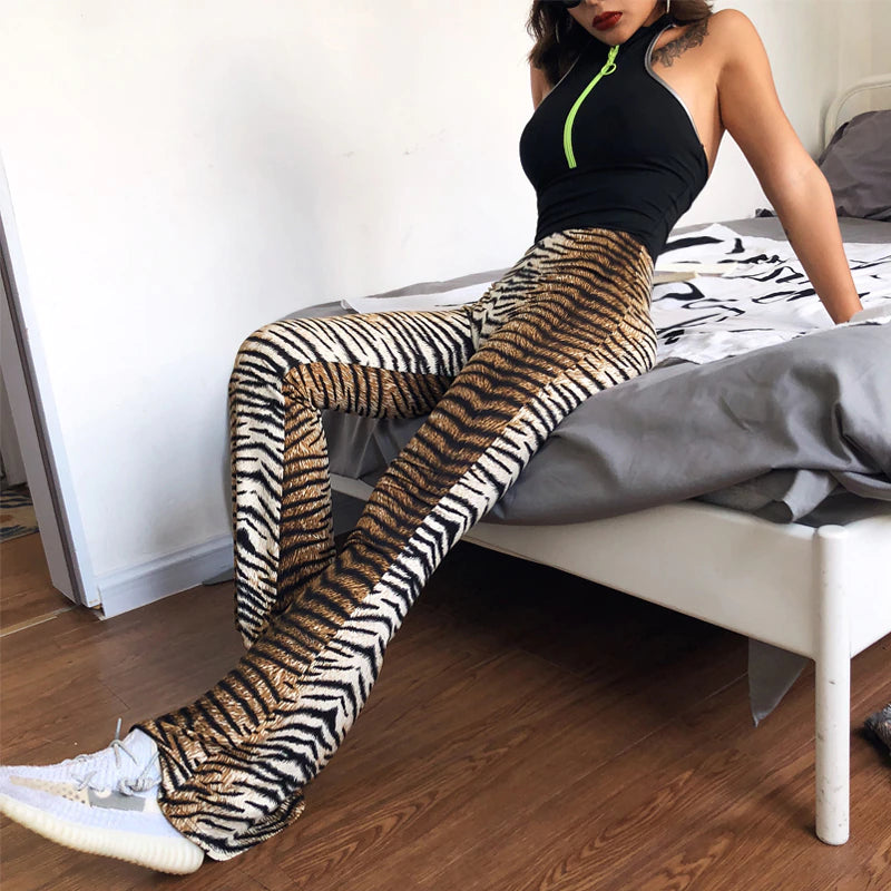 Tara Beestachtig Uitlopende Broeken | Een stijlvolle & sexy Tijger of Luipaard pantalon
